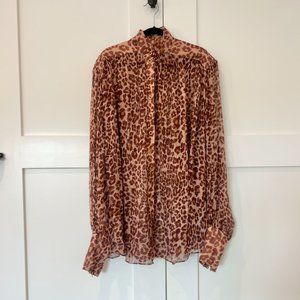 Zimmermann Women's leopard-pattern blouse- SIZE 1- S